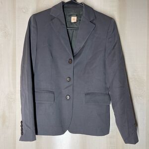 J. Crew gray‎ 3 button wool lined blazer, size 4 petite